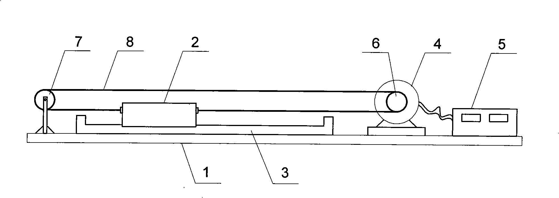 Device for testing constant thrust load of continuous linear motor