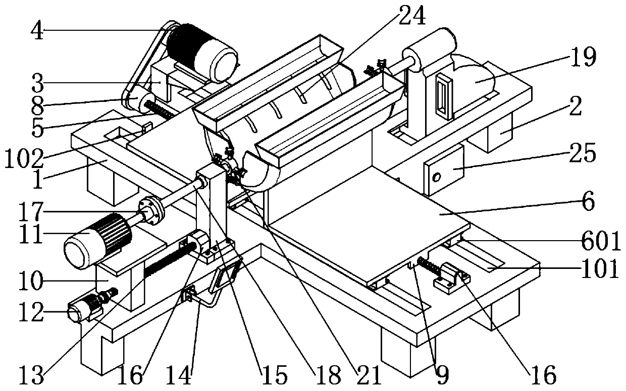 A pump casing casting equipment