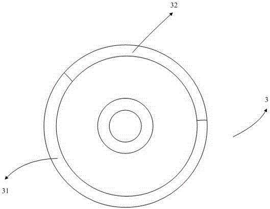 Fluorescent wheel and two-color laser source