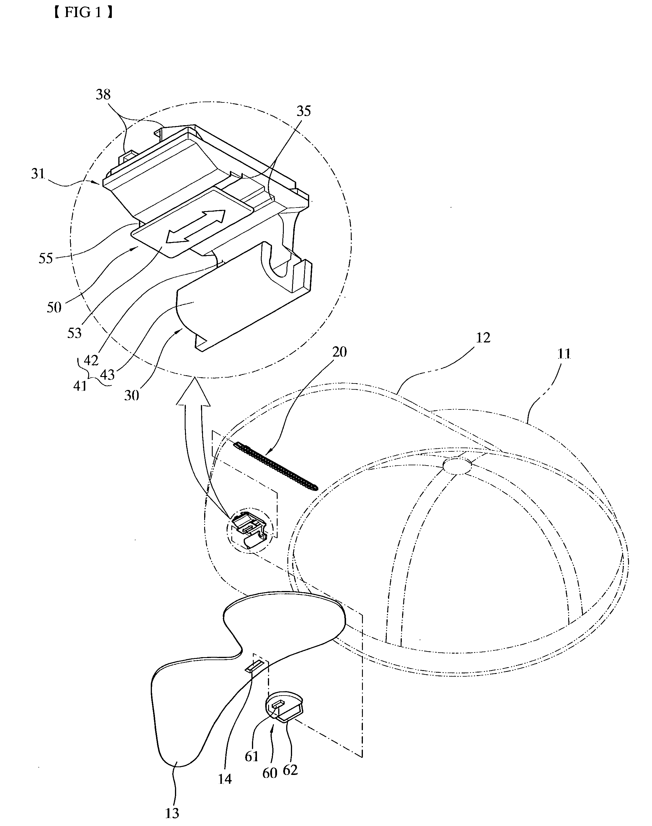 Cap with adjustable sunglasses