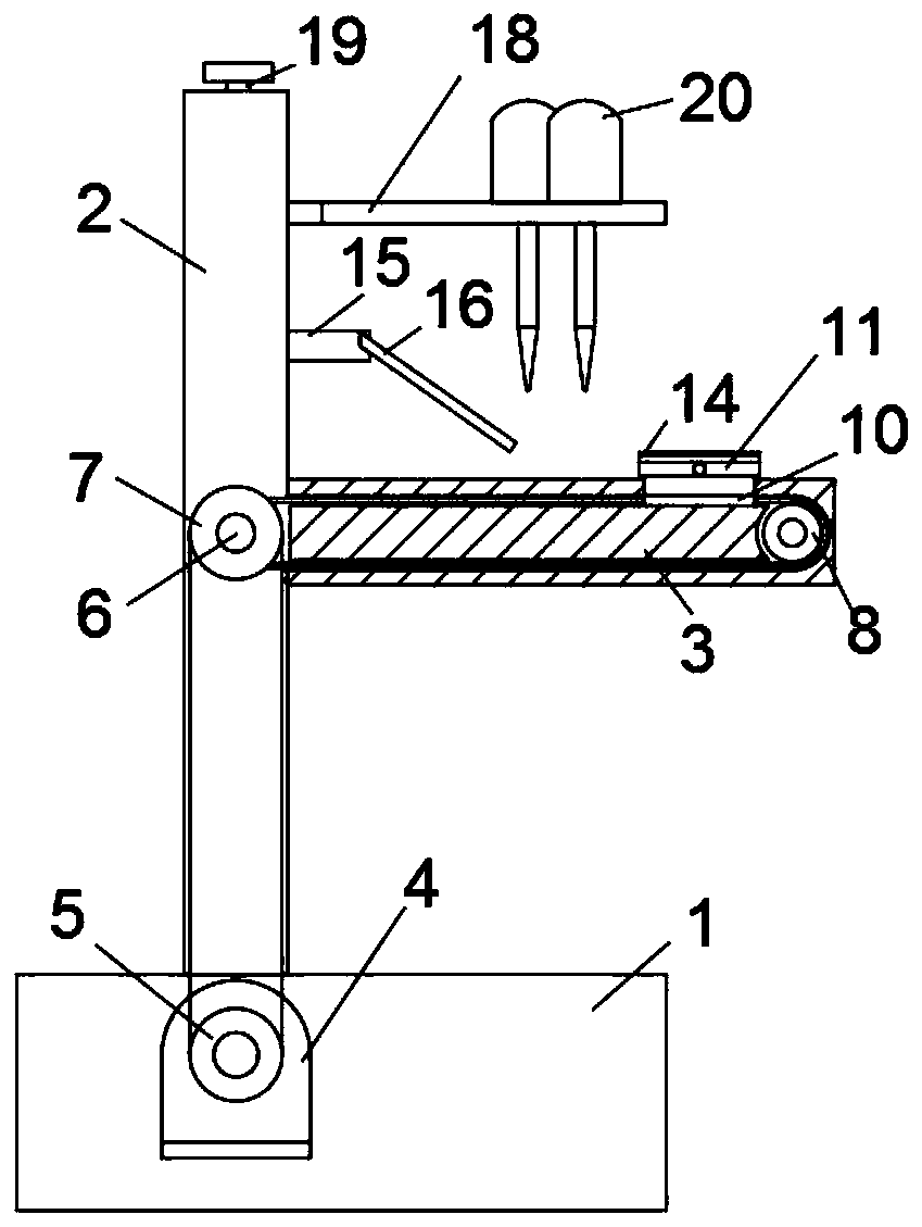 Dyeing device for manufacturing blood smear