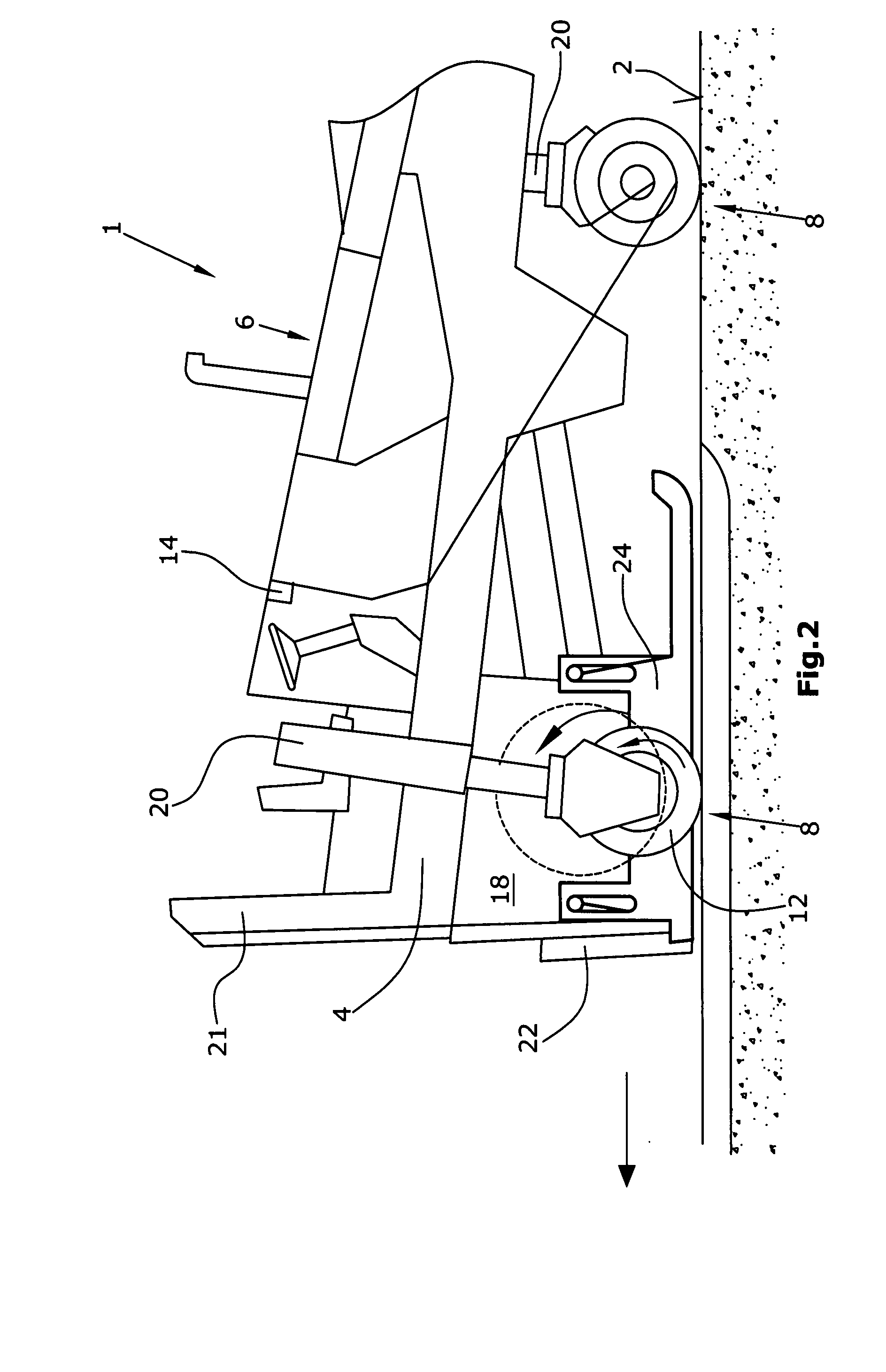 Automotive construction machine, as well as method for working ground surfaces