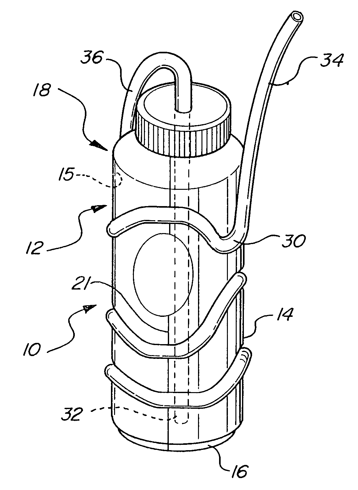 Drink container with molded straw and method of manufacture