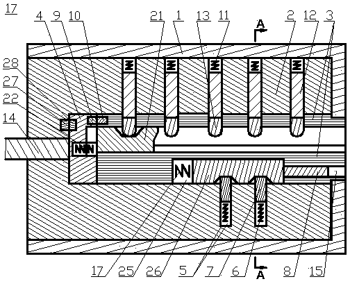 External-lock-and-asynchronously-electromechanical-combined invisible alarm and anti-theft lock