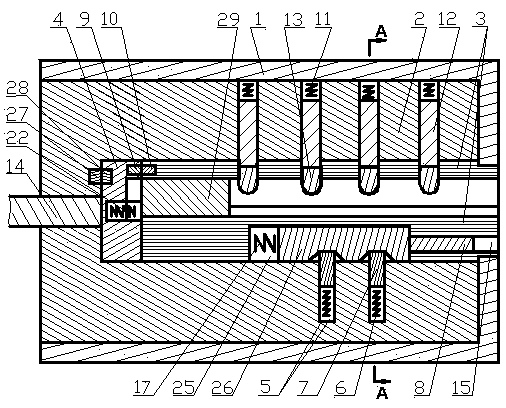 External-lock-and-asynchronously-electromechanical-combined invisible alarm and anti-theft lock