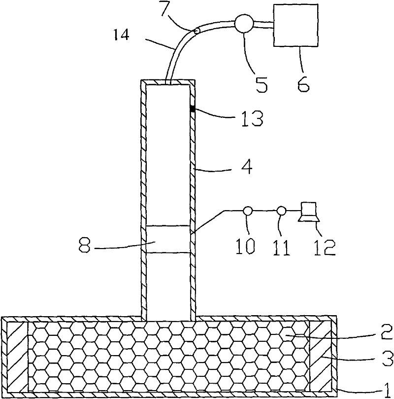 Indoor experimental simulation method for testing injection pressure drop of coal bed gas