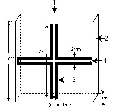 Super-matching wave-absorbing material formed by utilizing sheeted cross-shaped metal unit structure