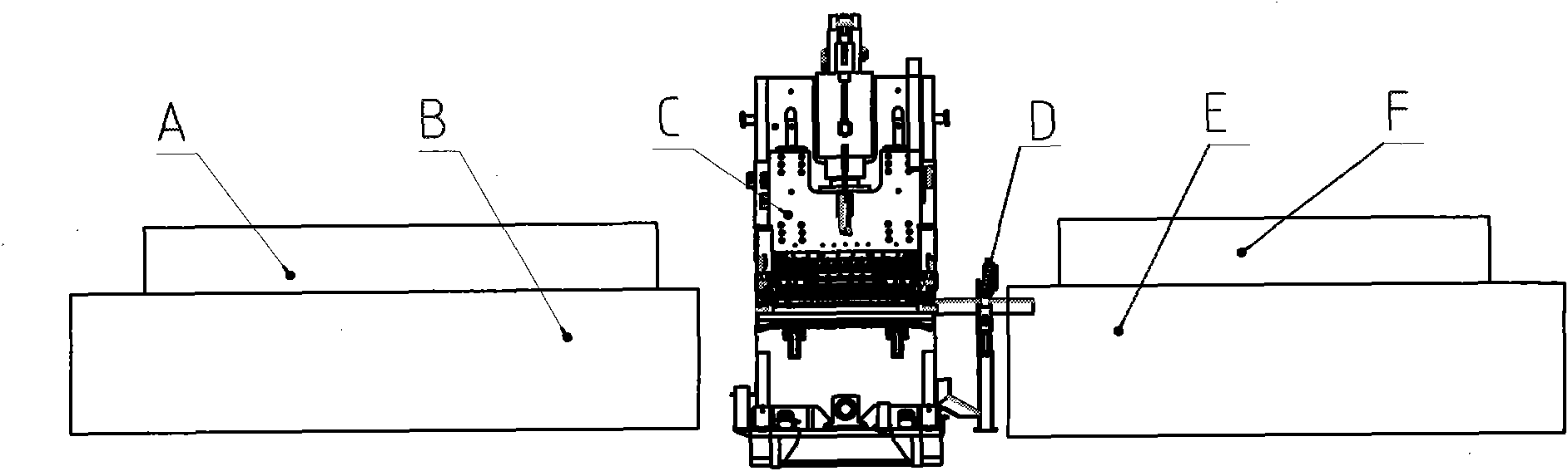 Production line and process for punching U-shaped beam