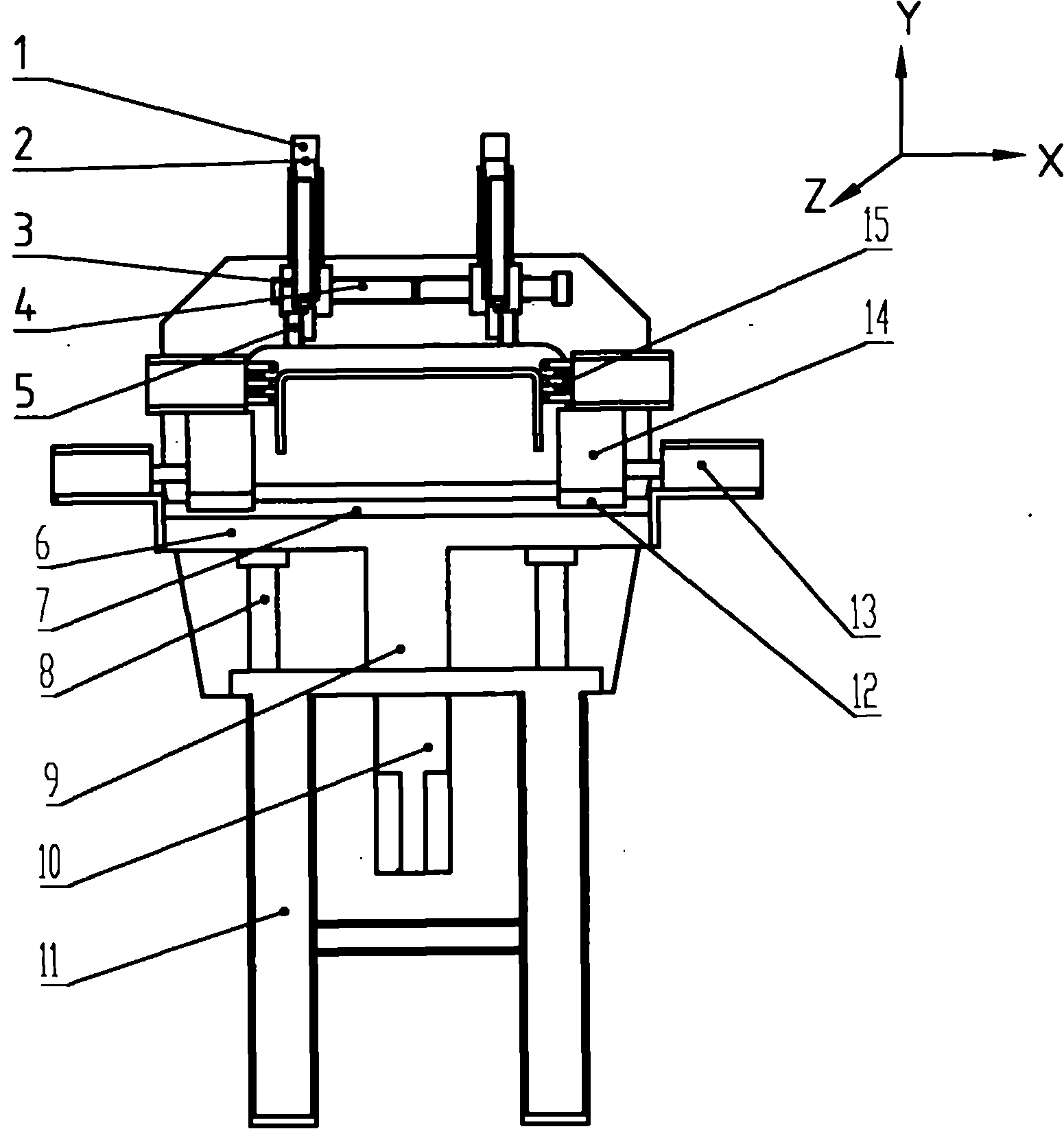 Production line and process for punching U-shaped beam