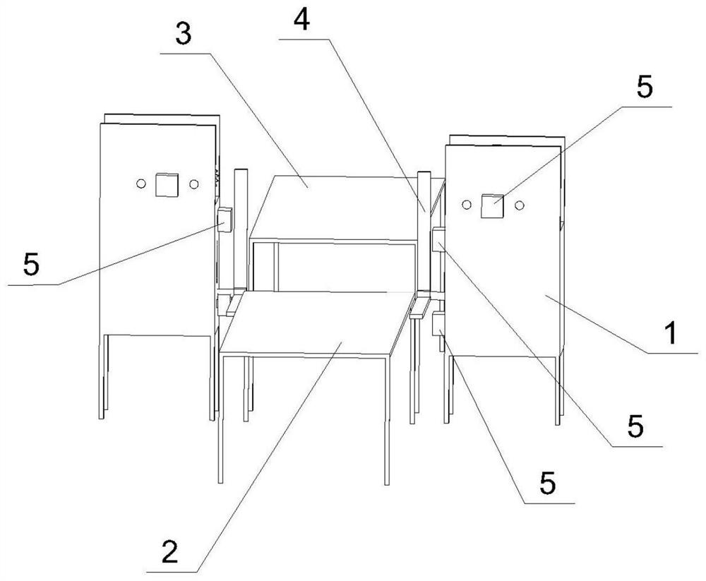 Material overturning device based on disassembling lines