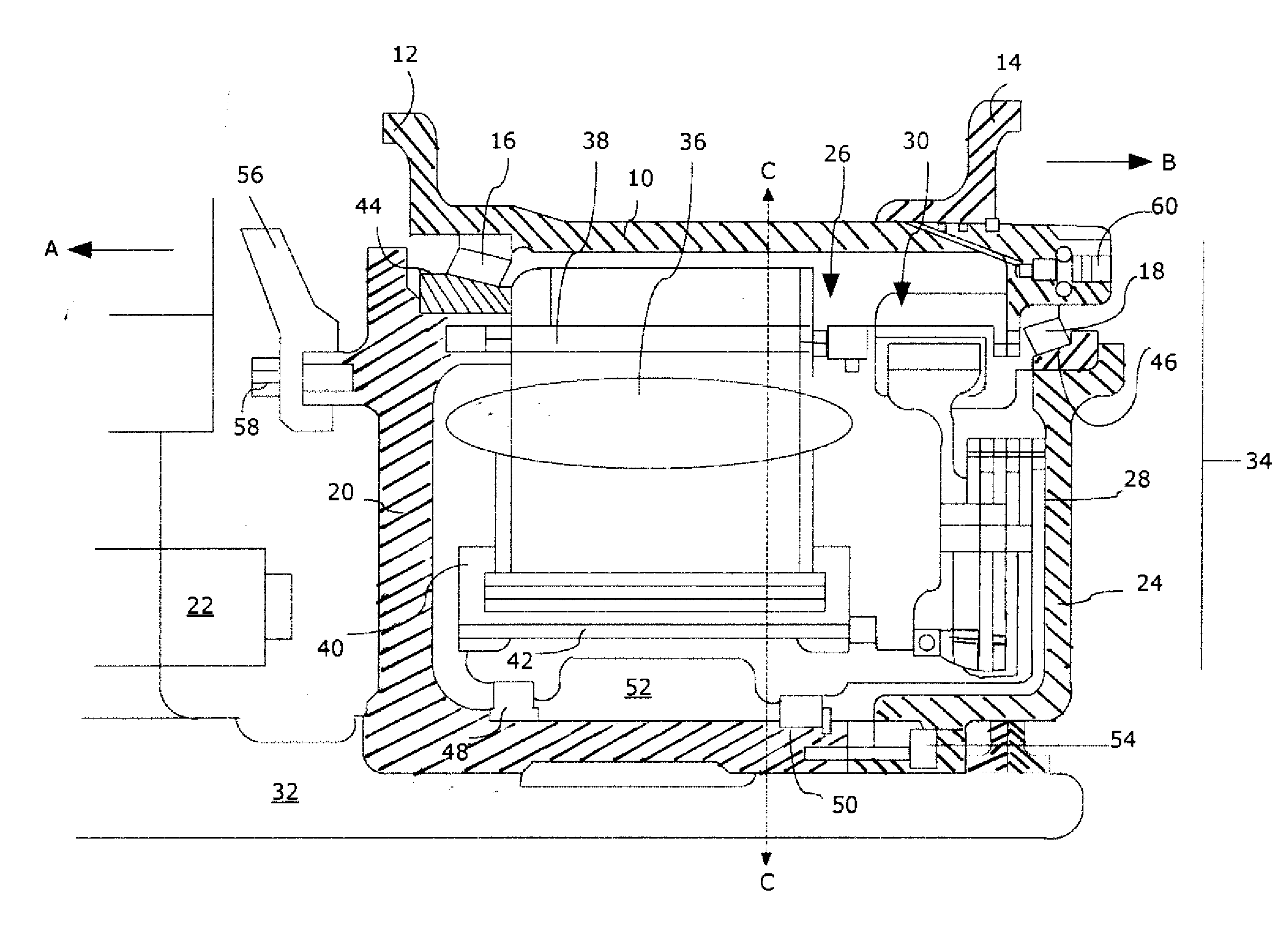 Integrated Electric Motor and Gear in an Aircraft Wheel