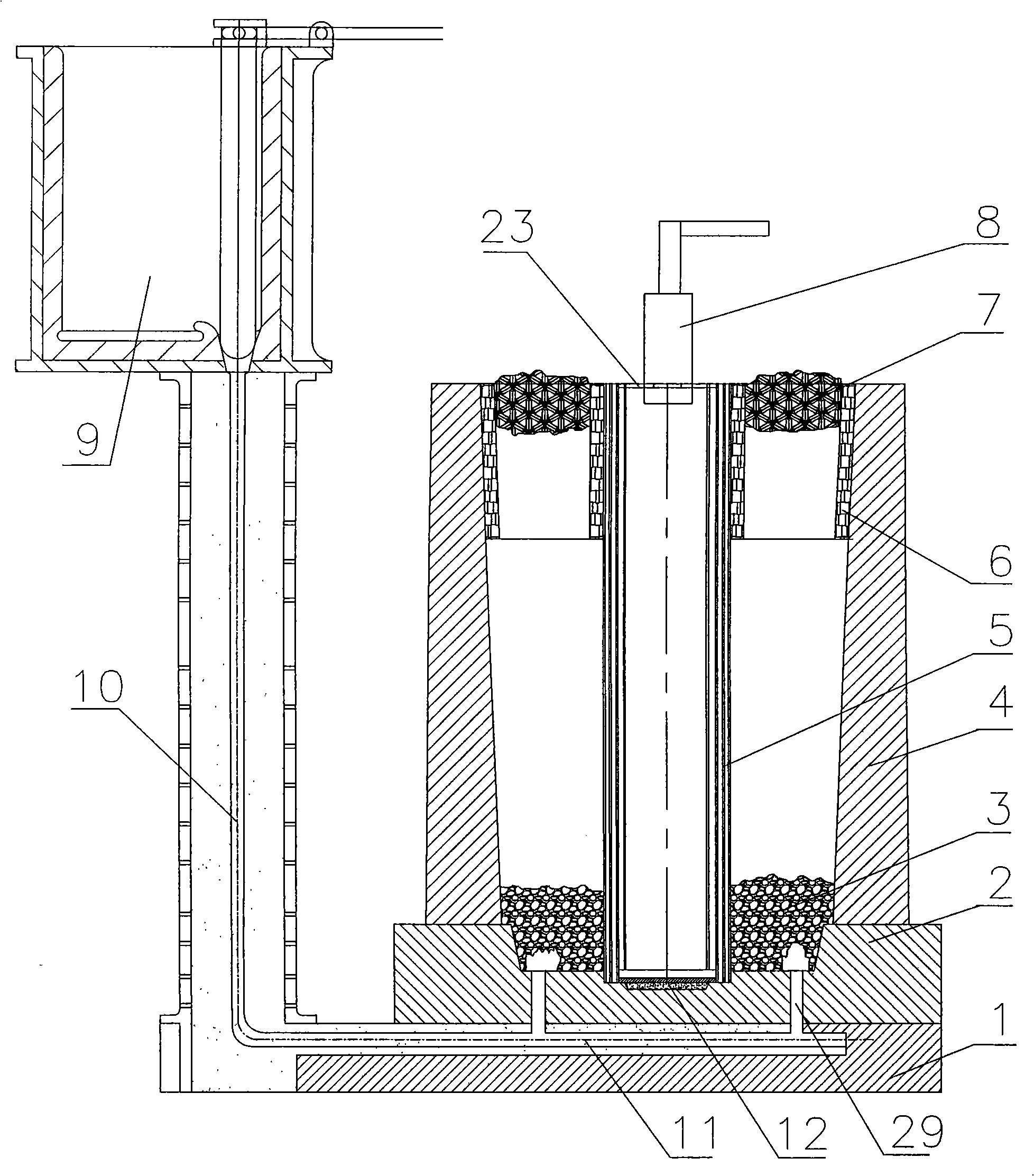 Method for producing movable core low segregation large-sized hollow steel ingot