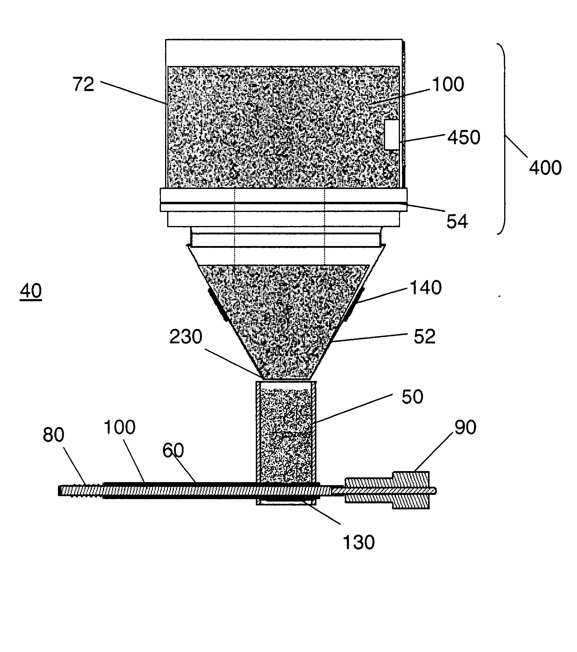 Deposition system using sealed replenishment container