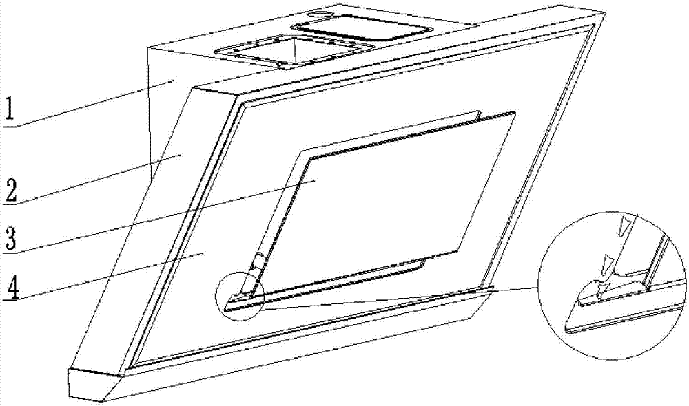 Side sucking type range hood and oil path structure thereof