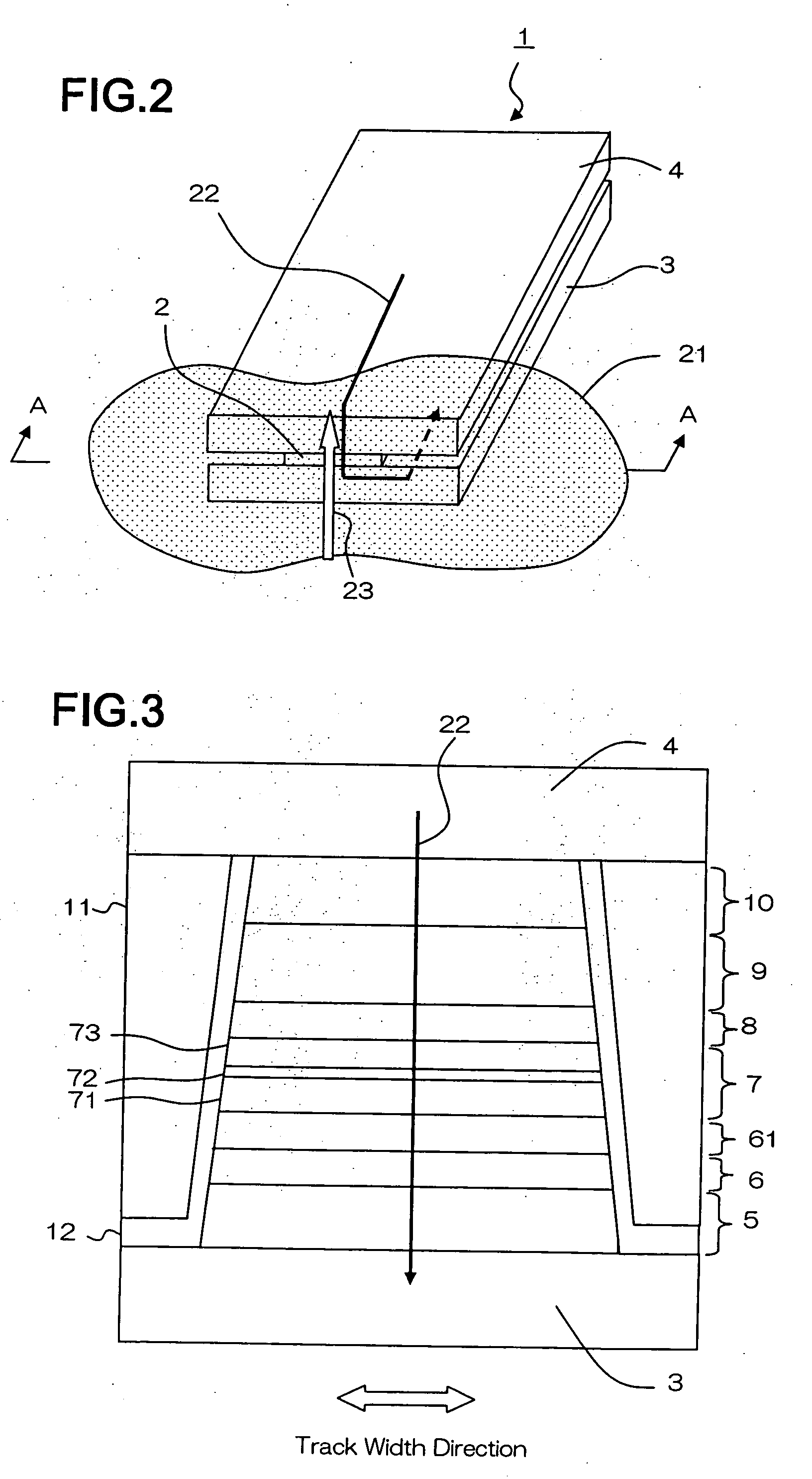 TMR element having a tunnel barrier which includes crystalline portions and non-crystalline portions