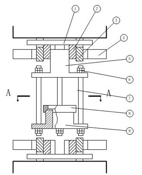 Material testing machine-based ball screw assembly axial static stiffness testing clamp