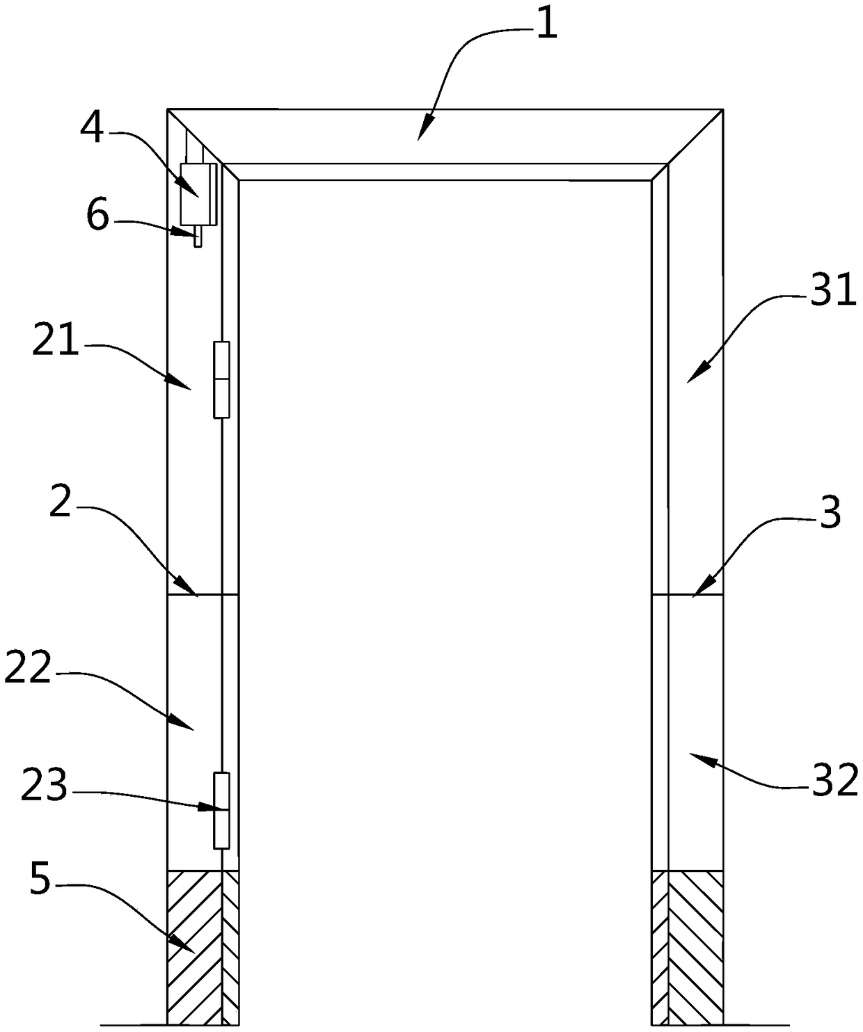 Spliced wood door frame