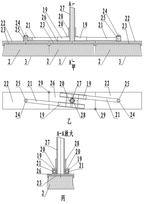 Wide-width mopping machine capable of realizing automatic circulation of mopping cloth