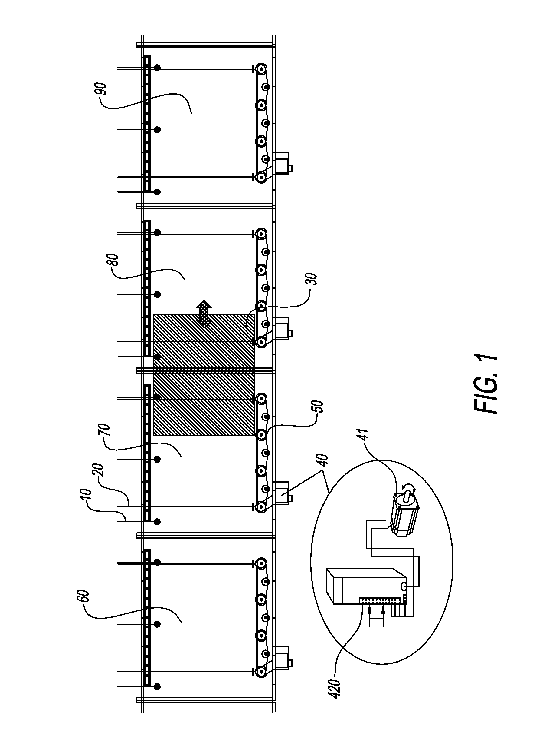 Method and device for stringing substrates together in coating systems