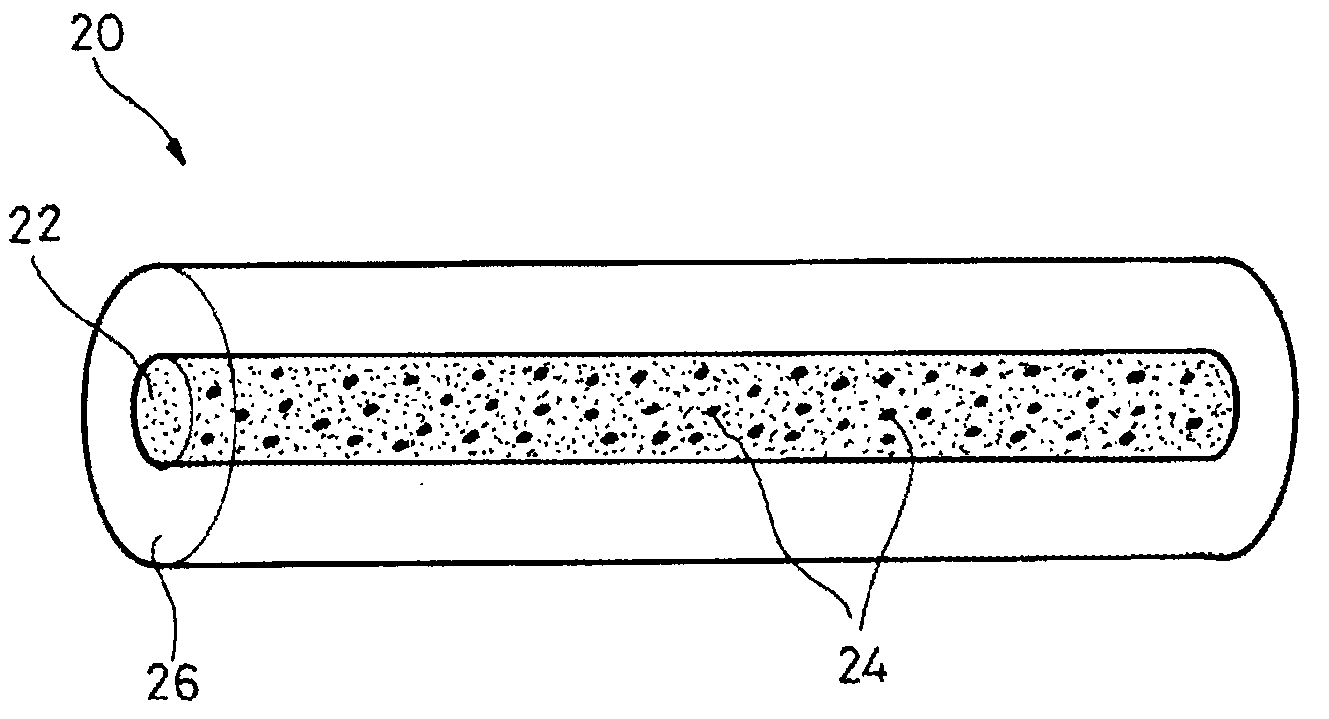 Optical guide including nanoparticles and manufacturing method for a preform intended to be shaped into such an optical guide