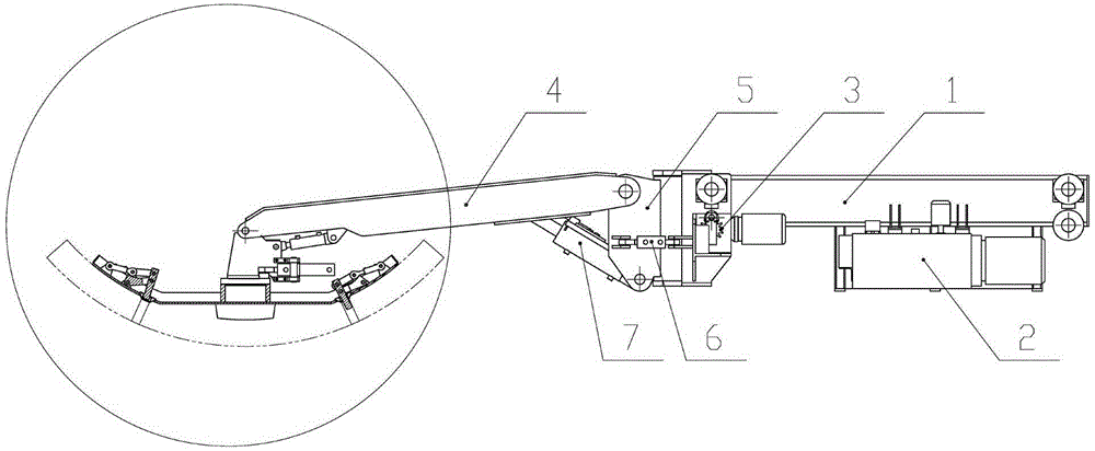 Duct piece hanging and conveying device applicable to miniature tunneling machine