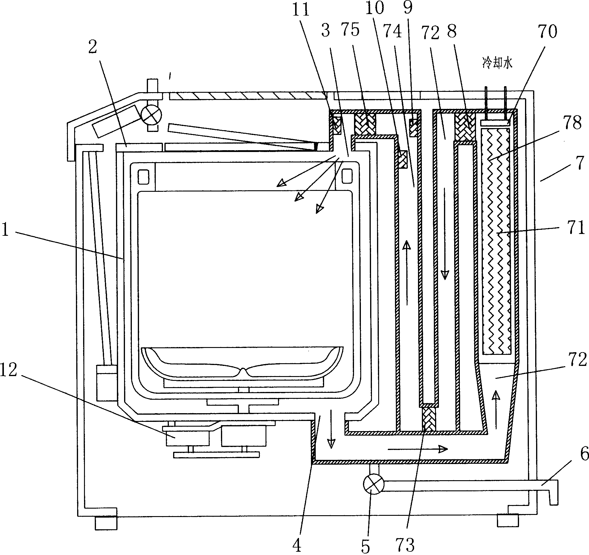 Washing machine with high efficiency drying function and drying method thereof