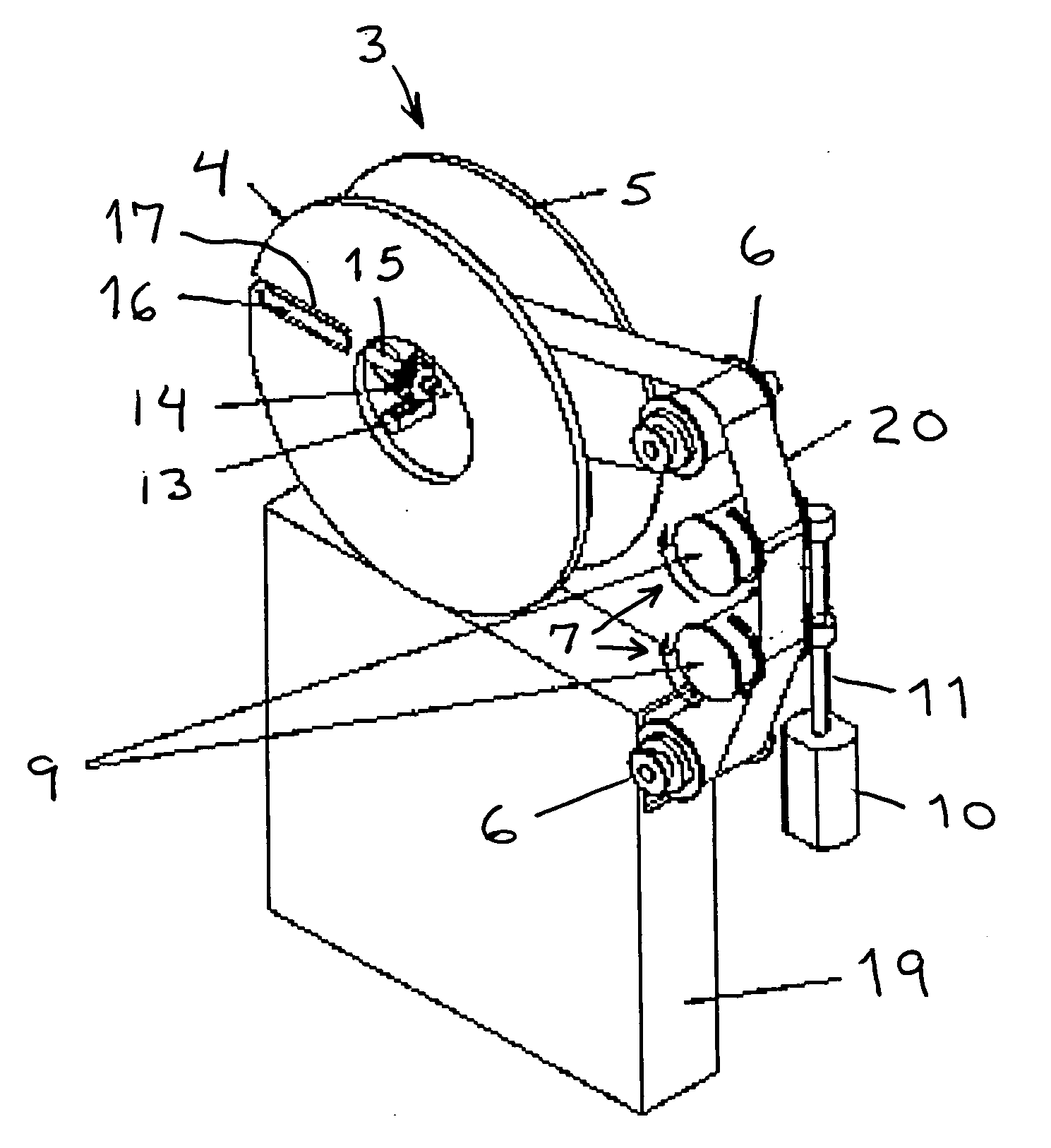 Drive for magnetic tape adjustable for use with tapes of different widths