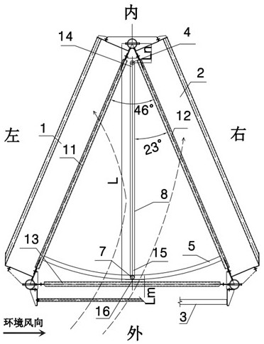 Cooling triangular unit with rotating plate type flow-equalizing and anti-freezing integrated device