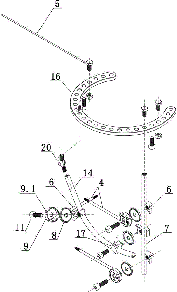 Knee-joint activity and inertia-combined adjusting control outer fixer