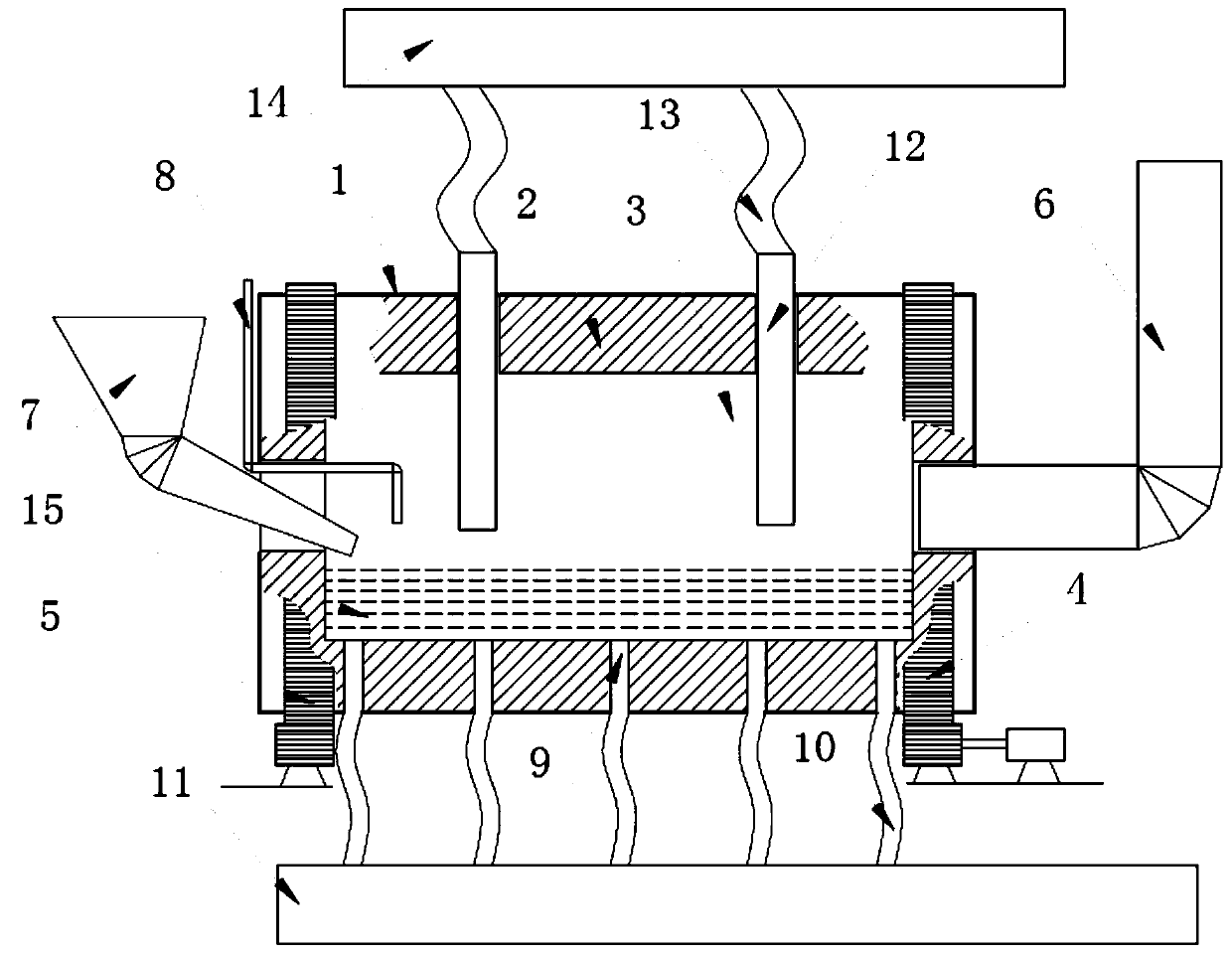 Molten pool smelting converter with antimony ore bottom blowing and top blowing mixed