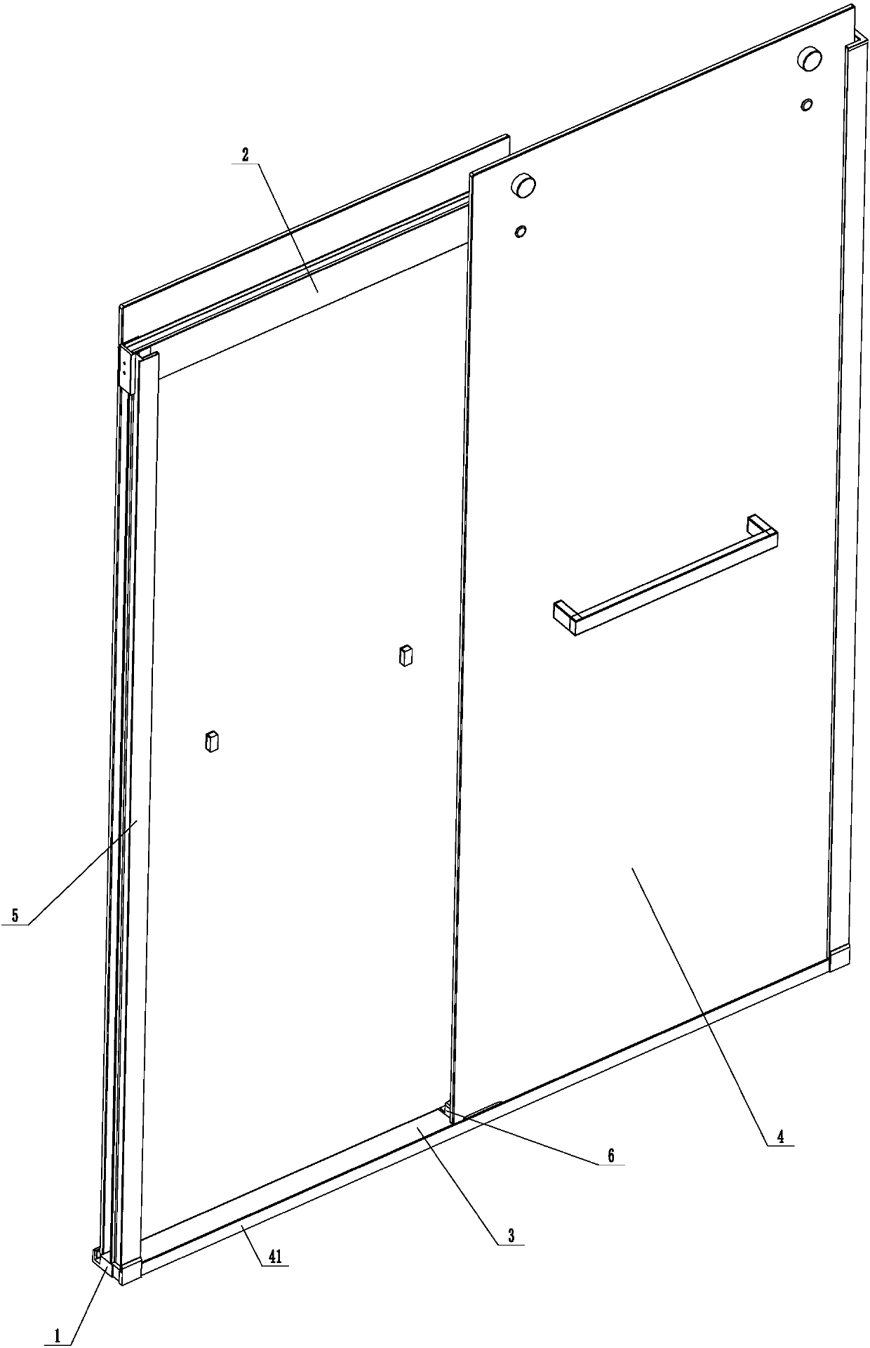 Shower room sliding door structure