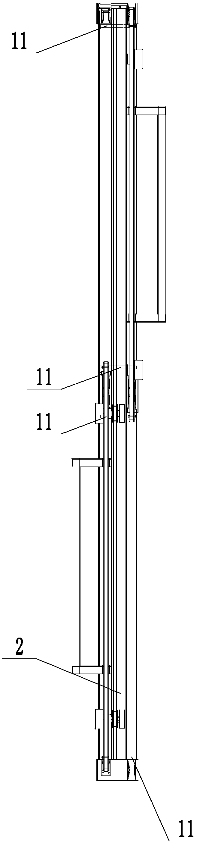 Shower room sliding door structure