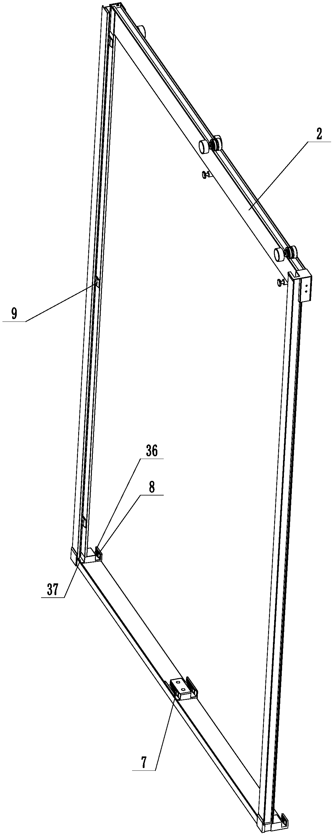 Shower room sliding door structure