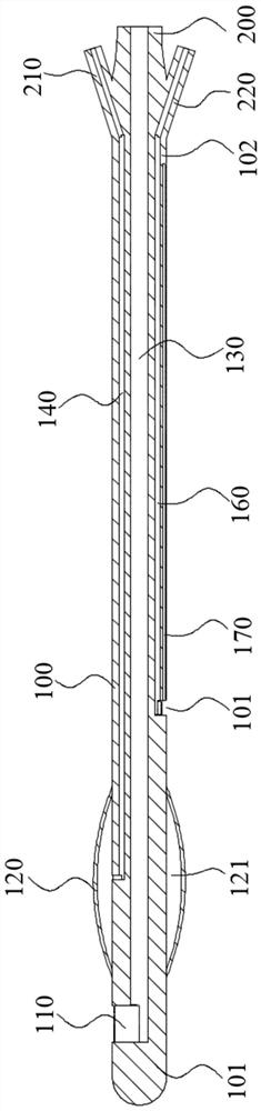 Indwelling catheter and catheter set