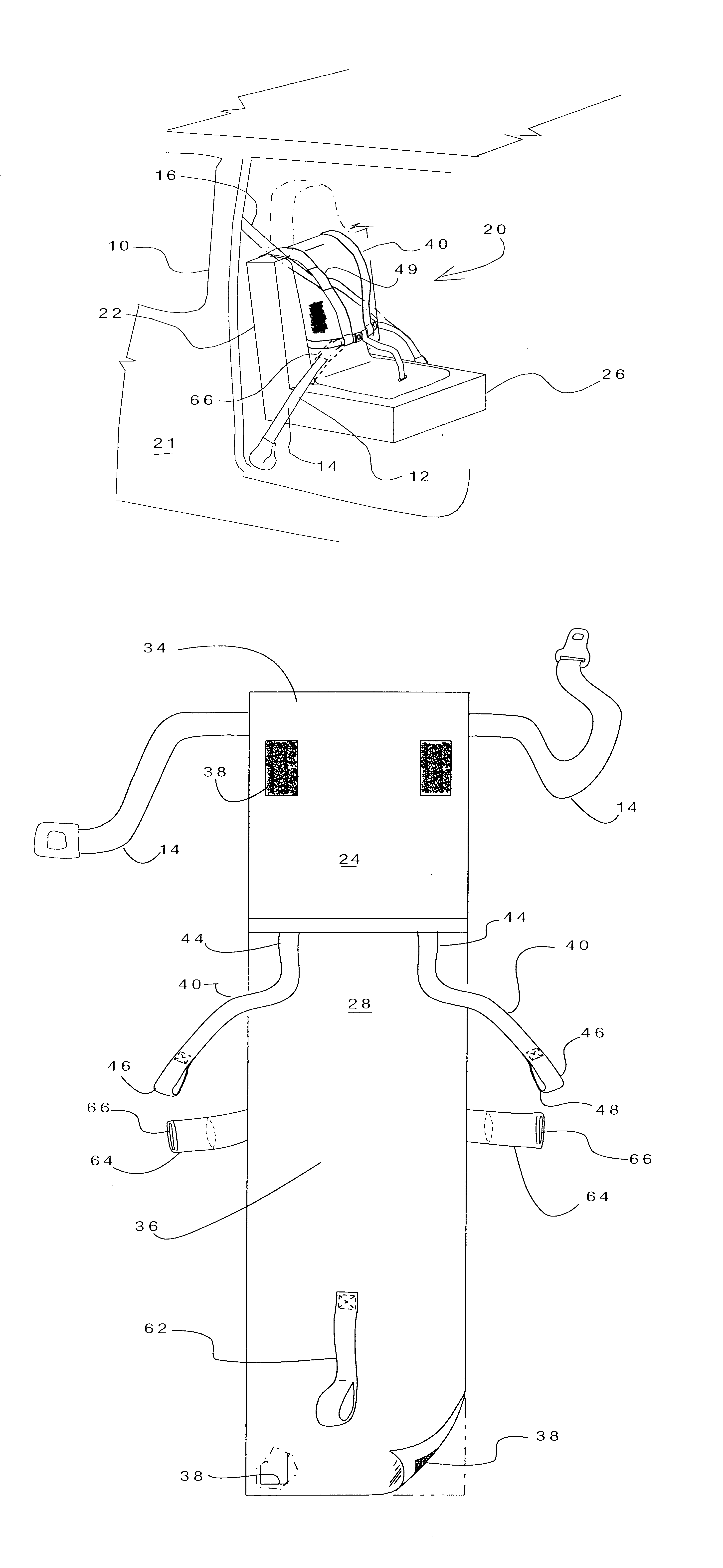 Seatbelt routing and restraint system