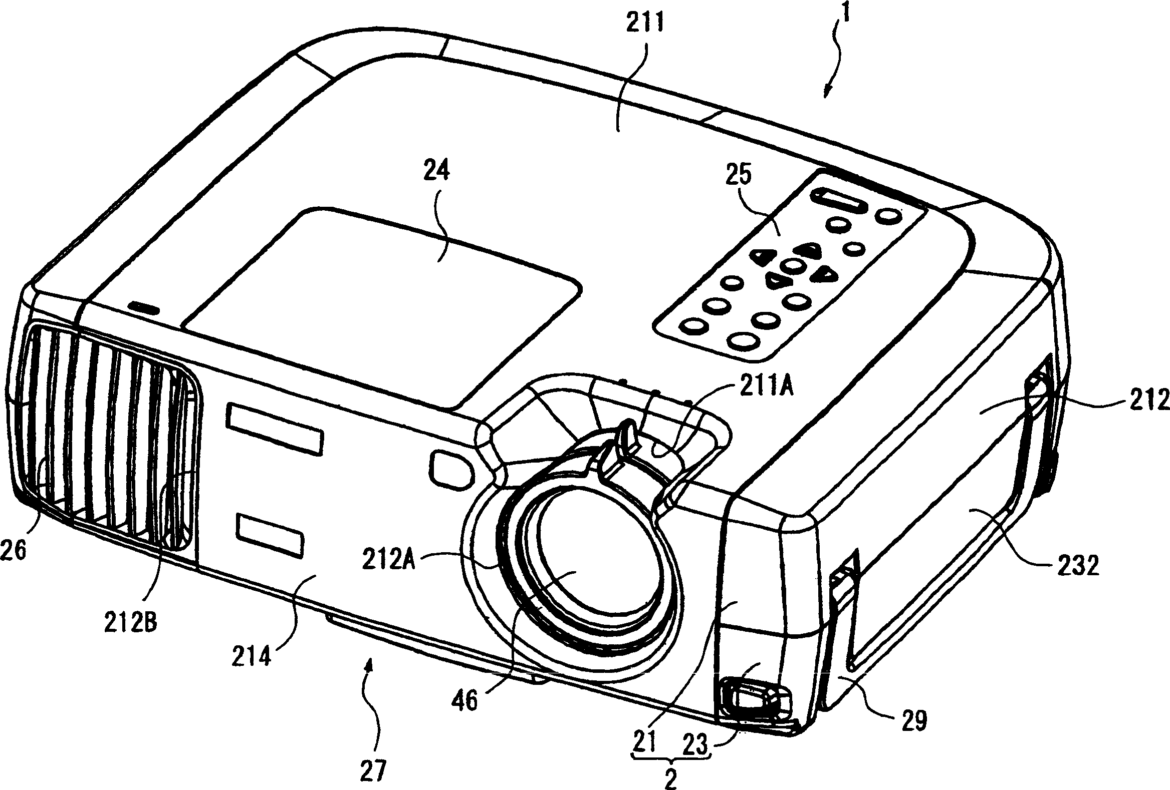 Optical device and projector