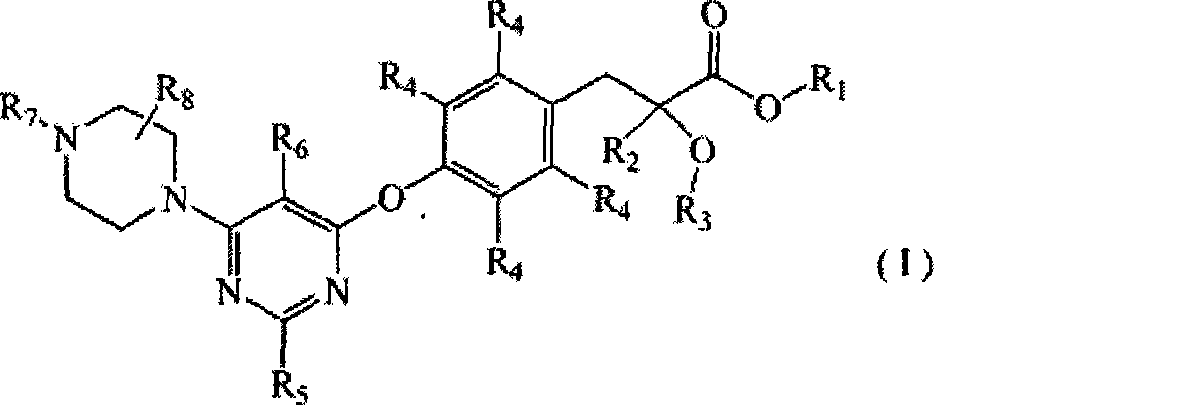 Use of pyrimidine-substituted phenylpropionic acid compound in preparing medicament for preventing and/or treating diabetes