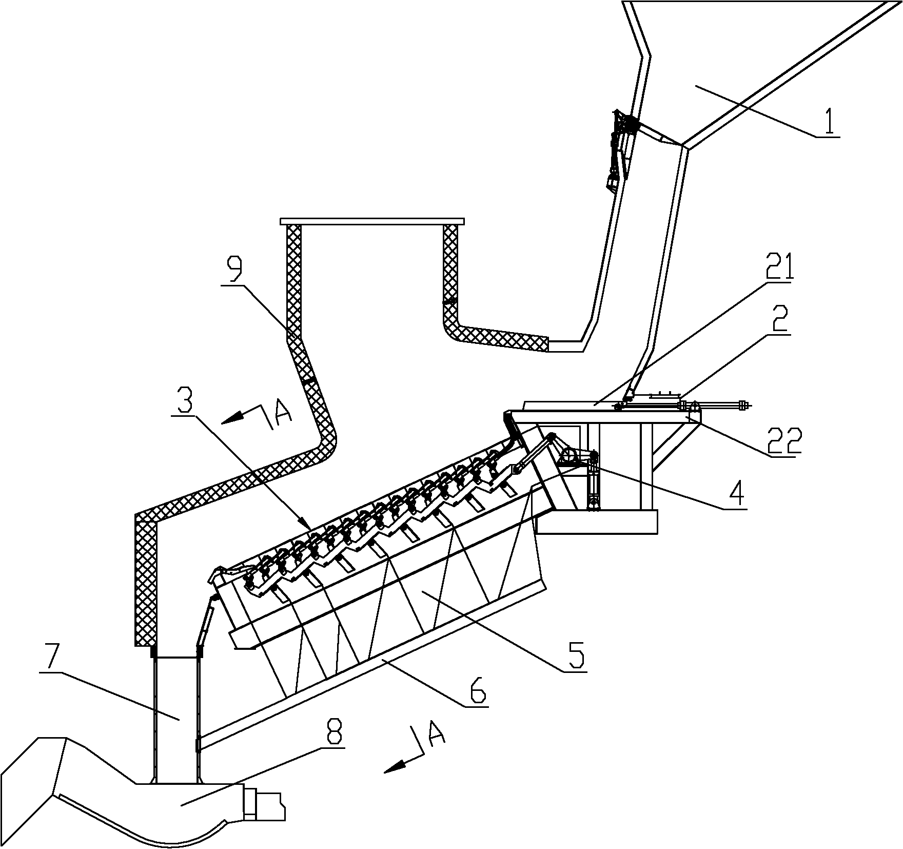 Reciprocating inverse-pushing type garbage incinerator