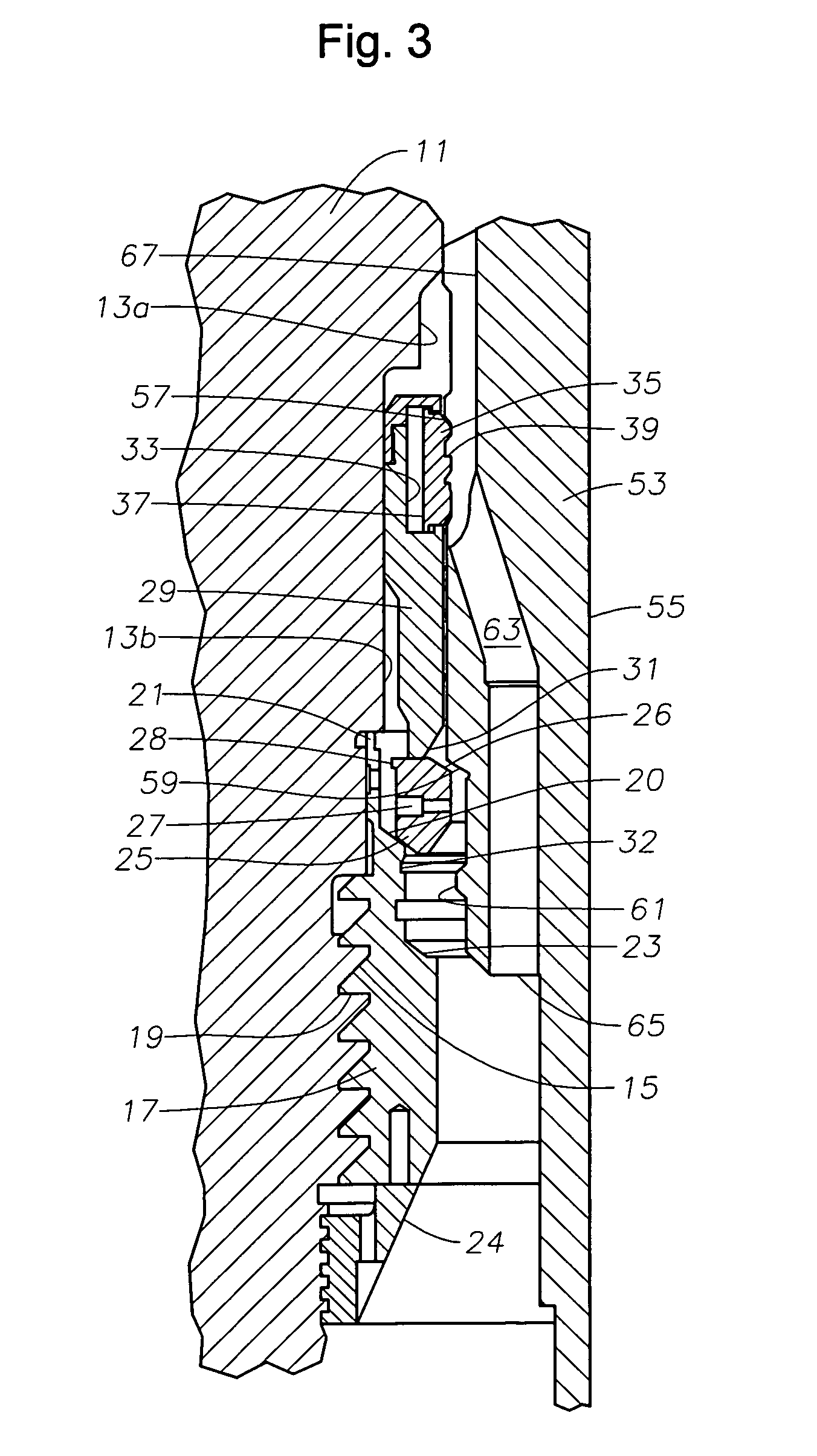 Shoulder ring set on casing hanger trip