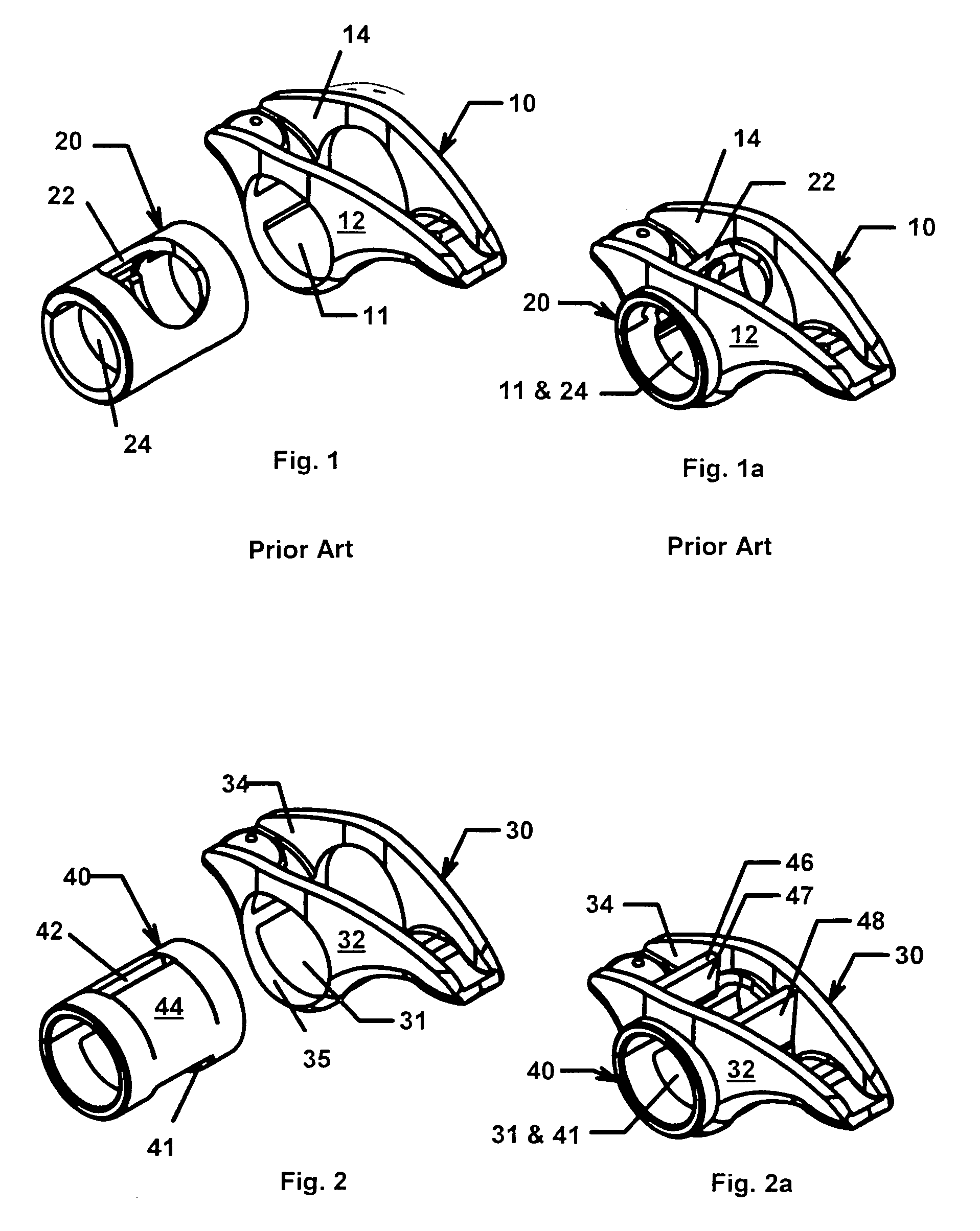 Sheet metal rocker arm with integrally formed cross member