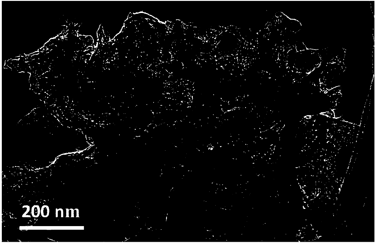 Nitrogen/sulfur-doped three-dimensional carbon nano-network supporting molybdenum disulfide nano-material and preparation of the nano-material