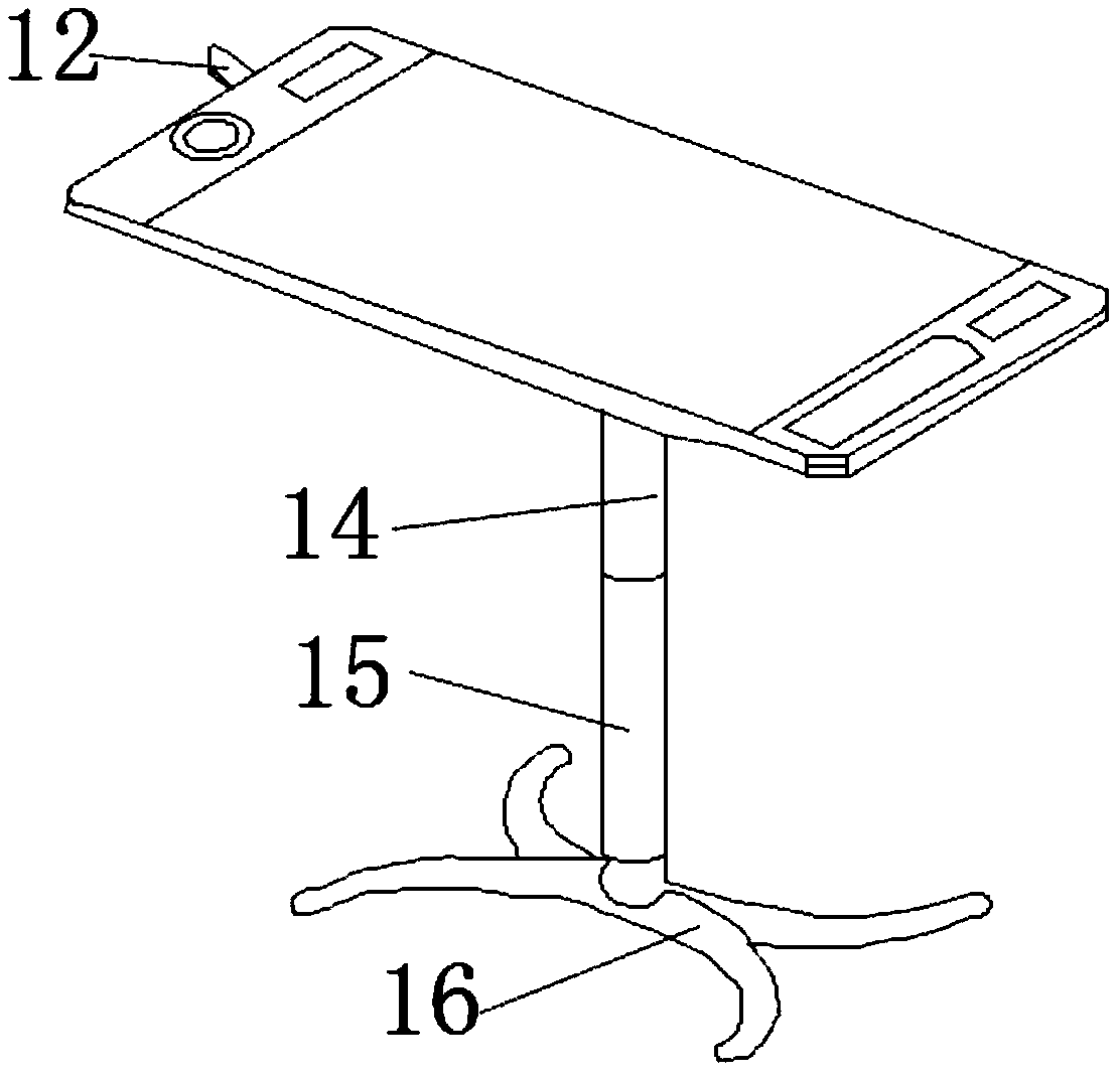 Electronic desk capable of automatically lifting and rotatably adjusting angle of view