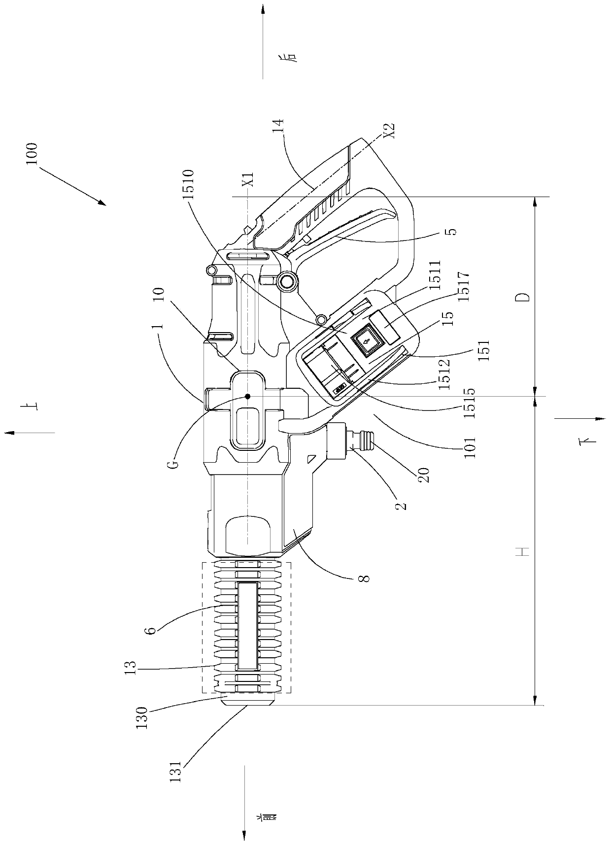 Hand-held high-pressure cleaning machine