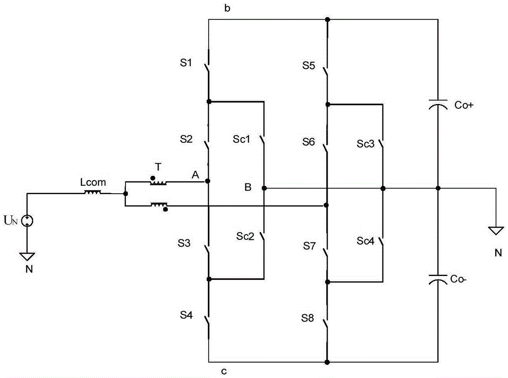 Mutual inductor magnetic balance method and device of multi-state switch circuit