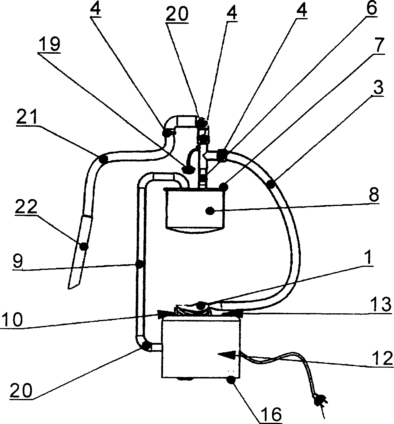 Hair-absorbing mobile rotary hair clipper