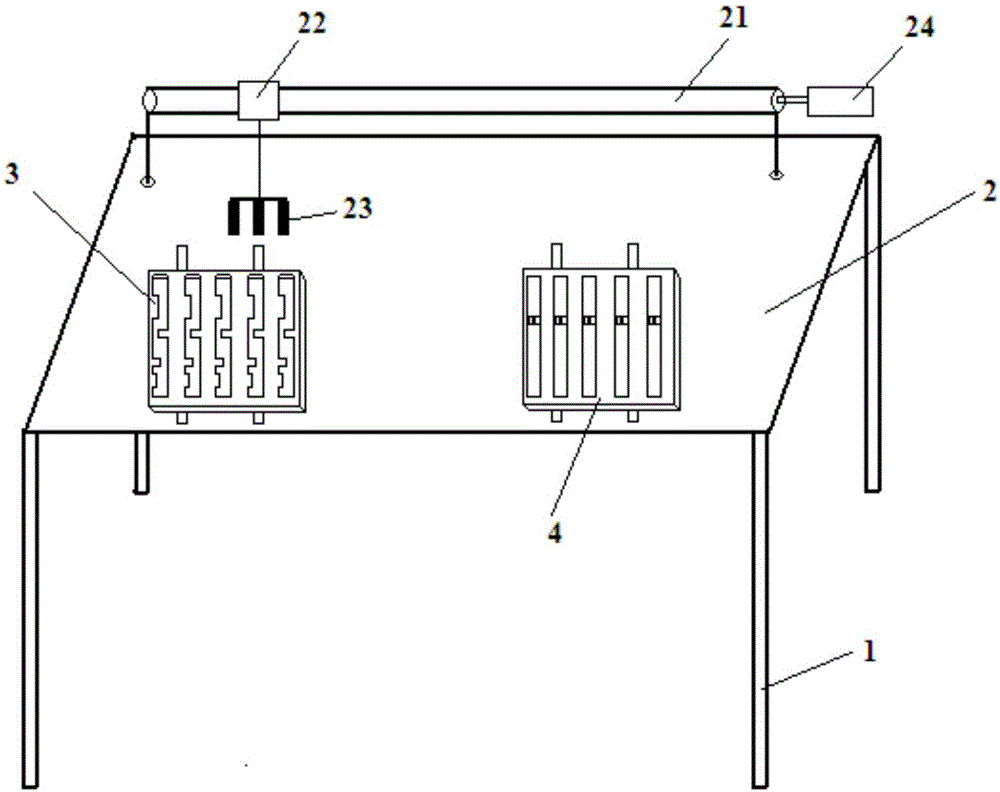 Material taking platform of conductive foam of antenna body