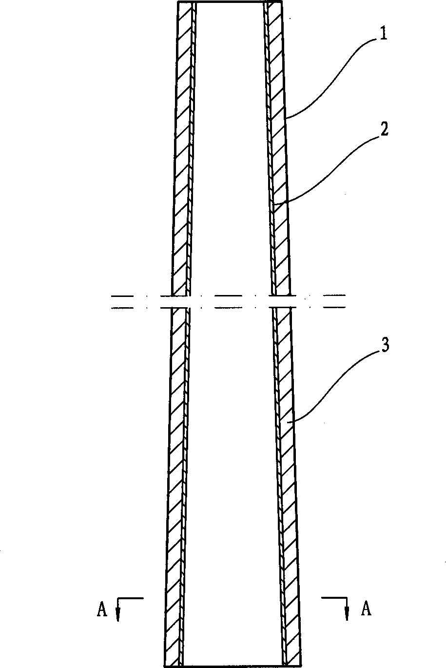 Composite type environment protection wire pole and production techonlogy thereof