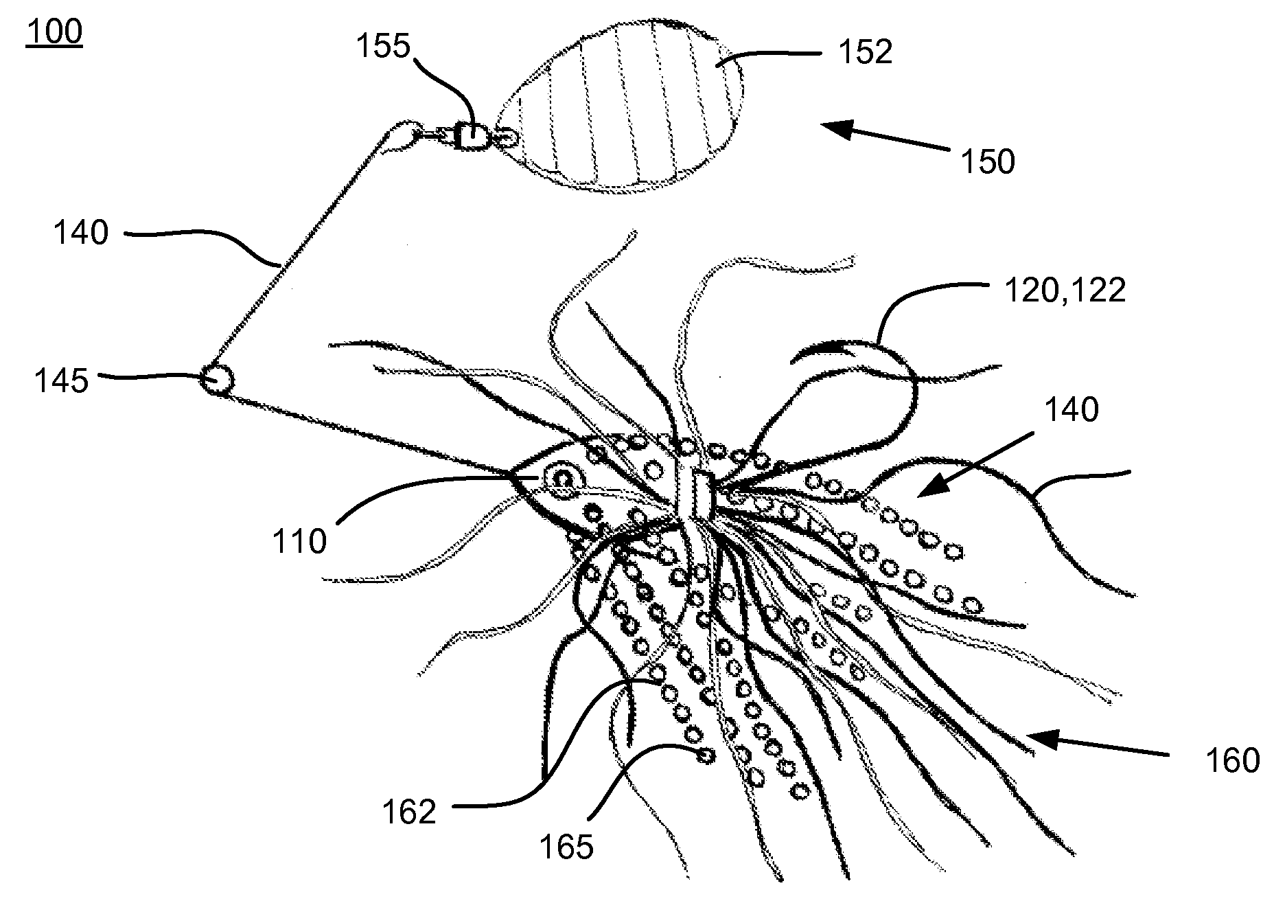 Chain skirt fishing lures & associated manufacturing methods