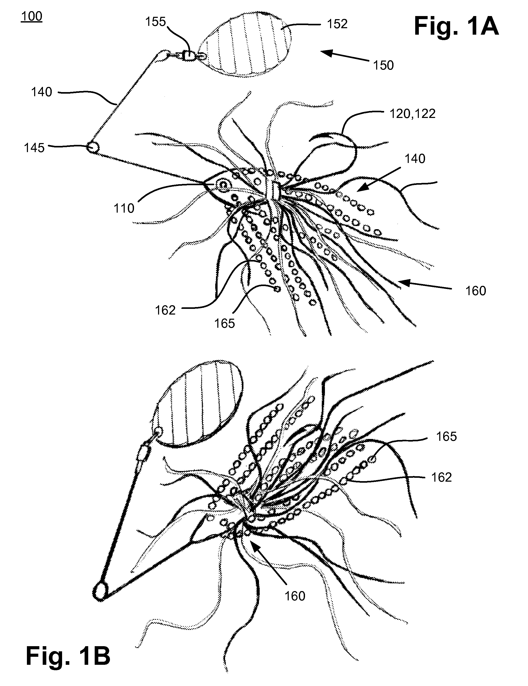 Chain skirt fishing lures & associated manufacturing methods