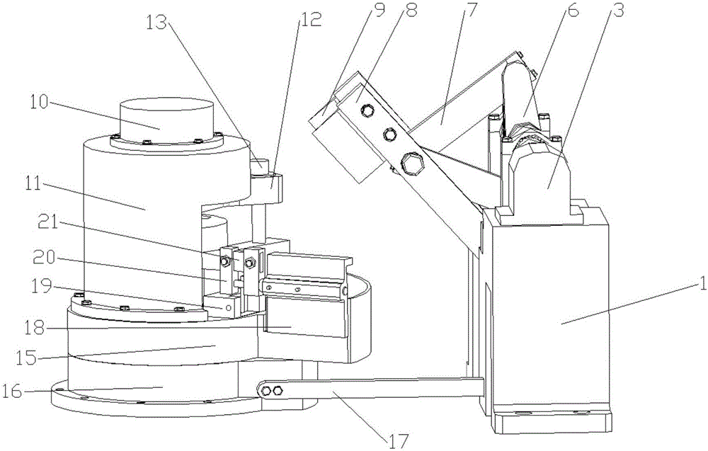 Meat mincing machine capable of automatically overturning meat